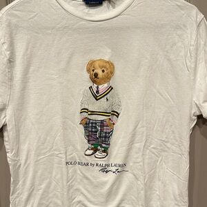 Ralph Lauren White Polo Bear Tee
